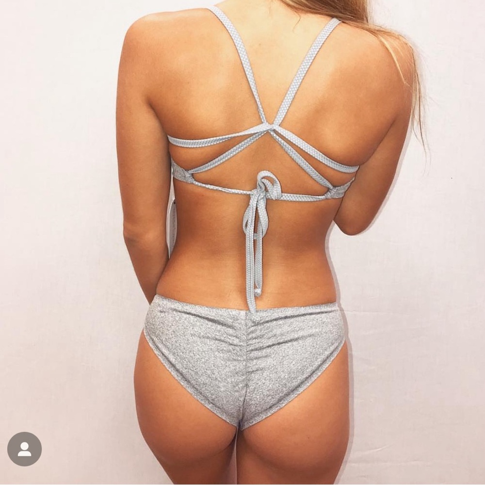 Boys + Arrows Kiki Bikini Bottoms in Gray Physical